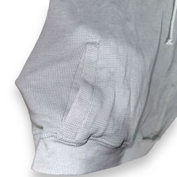 Cuffy’s Cape Cod Waffle Knit Hoodie in Sage Green Sz M - Picture 5 of 8